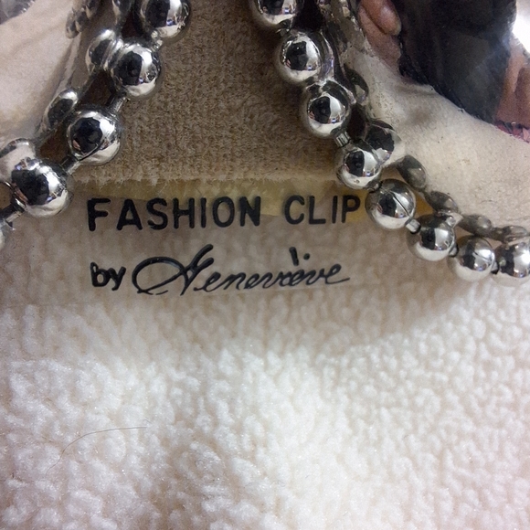 Genevieve silver tone large oval clip on earrings - Picture 3 of 4